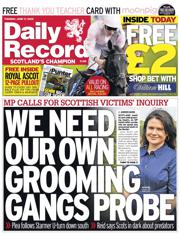 Daily Record front page for 17 June 2025