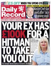 Daily Record front page for 18 July 2025