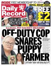 Daily Record front page for 19 June 2025