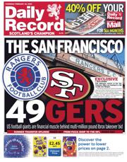 Daily Record front page for 20 February 2025