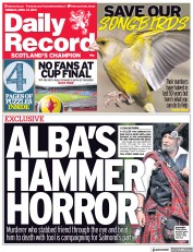 Daily Record (UK) Newspaper Front Page for 27 April 2021