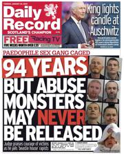 Daily Record front page for 28 January 2025