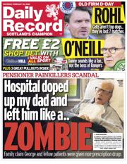 Daily Record front page for 28 February 2026