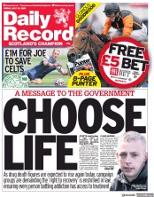 Daily Record (UK) Newspaper Front Page for 30 July 2021