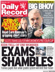 Daily Record (UK) Newspaper Front Page for 31 May 2021