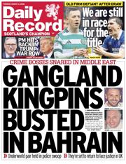 Daily Record front page for 3 March 2026