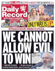 Daily Record front page for 4 October 2025