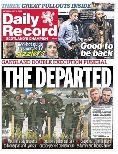Daily Record Newspaper Front Page (UK) for 5 July 2025