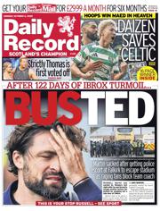 Daily Record front page for 6 October 2025