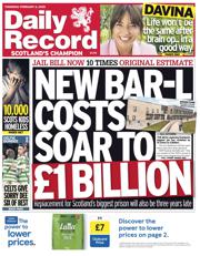 Daily Record front page for 6 February 2025