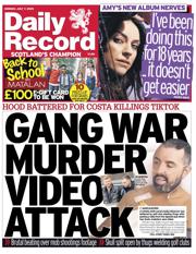 Daily Record front page for 7 July 2025