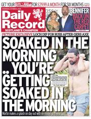 Daily Record front page for 8 October 2025