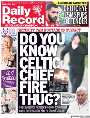 Daily Record (UK) Newspaper Front Page for 9 July 2021