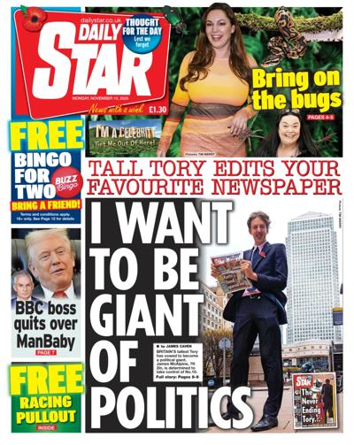 Daily Star Newspaper Front Page (UK) for 10 November 2025