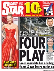 Daily Star (UK) Newspaper Front Page for 10 April 2018