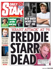 Daily Star (UK) Newspaper Front Page for 10 May 2019