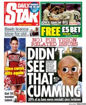 Daily Star (UK) Newspaper Front Page for 10 July 2020