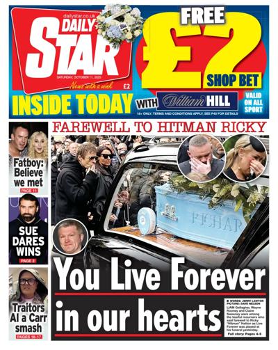 Daily Star Newspaper Front Page (UK) for 11 October 2025