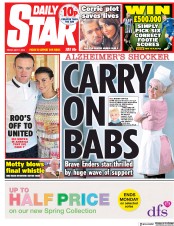 Daily Star (UK) Newspaper Front Page for 11 May 2018