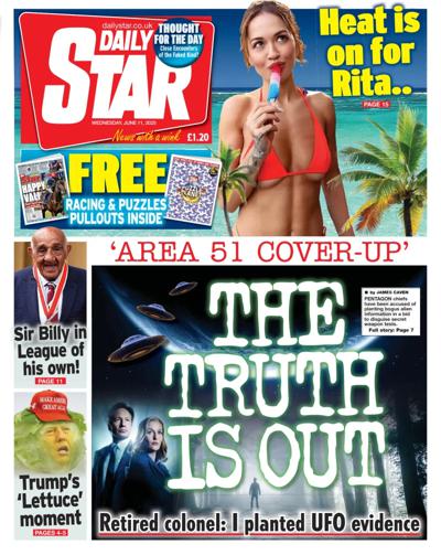 Daily Star Newspaper Front Page (UK) for 11 June 2025