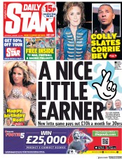 Daily Star (UK) Newspaper Front Page for 12 January 2019