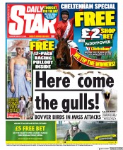 Daily Star (UK) Newspaper Front Page for 12 March 2020