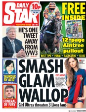 Daily Star (UK) Newspaper Front Page for 12 April 2018