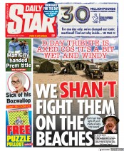 Daily Star (UK) Newspaper Front Page for 12 May 2021