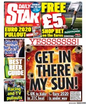 Daily Star (UK) Newspaper Front Page for 12 June 2021