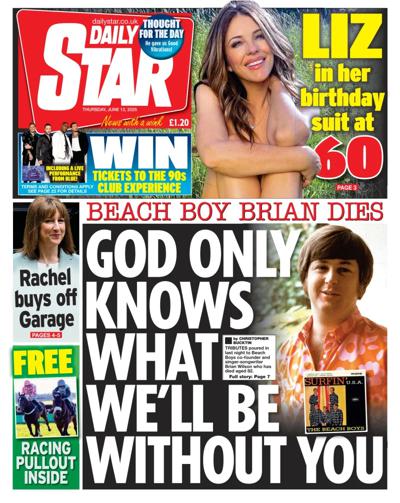 Daily Star Newspaper Front Page (UK) for 12 June 2025