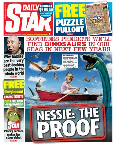 Daily Star Newspaper Front Page (UK) for 13 November 2024