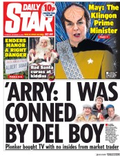 Daily Star (UK) Newspaper Front Page for 13 December 2018