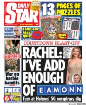 Daily Star (UK) Newspaper Front Page for 13 May 2020