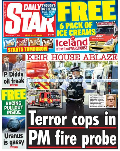 Daily Star Newspaper Front Page (UK) for 13 May 2025