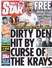 Daily Star (UK) Newspaper Front Page for 13 June 2018