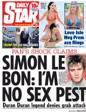 Daily Star (UK) Newspaper Front Page for 13 July 2018