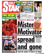 Daily Star (UK) Newspaper Front Page for 14 October 2019