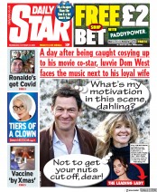 Daily Star (UK) Newspaper Front Page for 14 October 2020