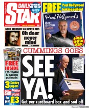 Daily Star (UK) Newspaper Front Page for 14 November 2020