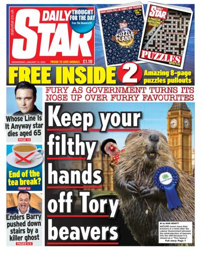 Daily Star Newspaper Front Page (UK) for 15 January 2025