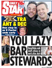 Daily Star (UK) Newspaper Front Page for 15 February 2019