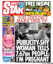 Daily Star (UK) Newspaper Front Page for 15 February 2021