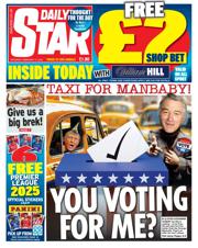 Daily Star front page for 15 February 2025