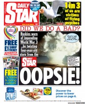 Daily Star (UK) Newspaper Front Page for 15 May 2021