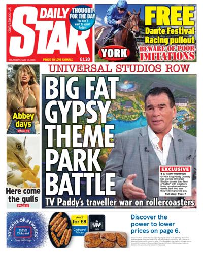 Daily Star Newspaper Front Page (UK) for 15 May 2025