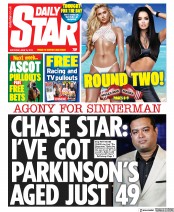 Daily Star (UK) Newspaper Front Page for 15 June 2019