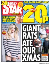 Daily Star (UK) Newspaper Front Page for 16 December 2015