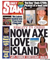 Daily Star (UK) Newspaper Front Page for 17 May 2019