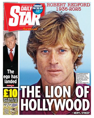 Daily Star Newspaper Front Page (UK) for 17 September 2025