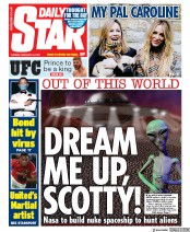 Daily Star (UK) Newspaper Front Page for 18 February 2020